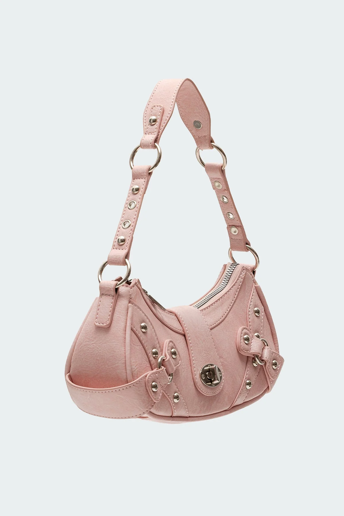 Hardware Faux Leather Bag - Image 3
