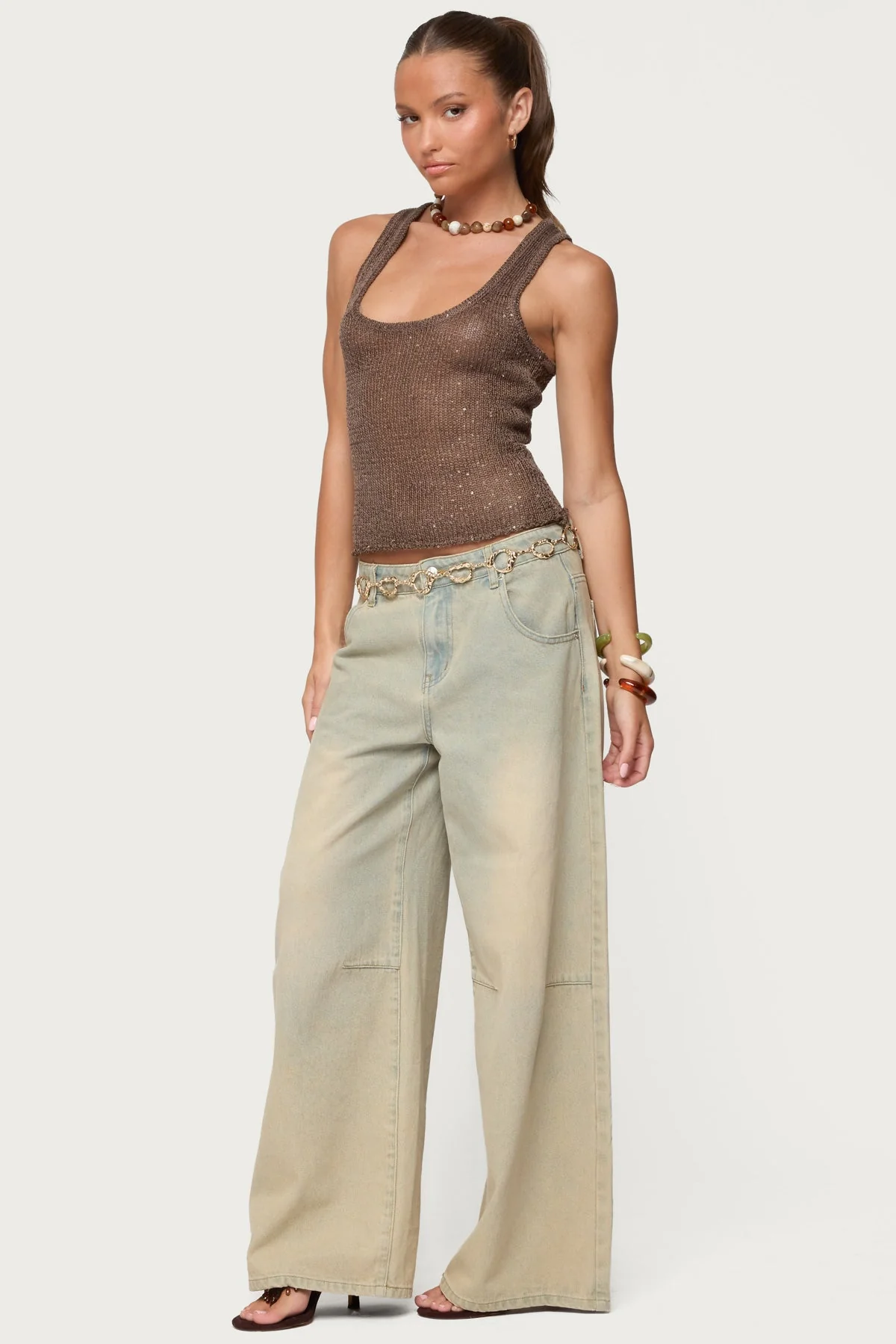 Eleora Sequin Knit Tank Top - Image 5